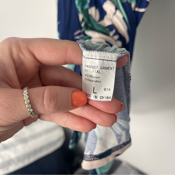 Women’s Summer Casual Tunic Swing V-Neck Vacation Dress - Picture 6 of 9